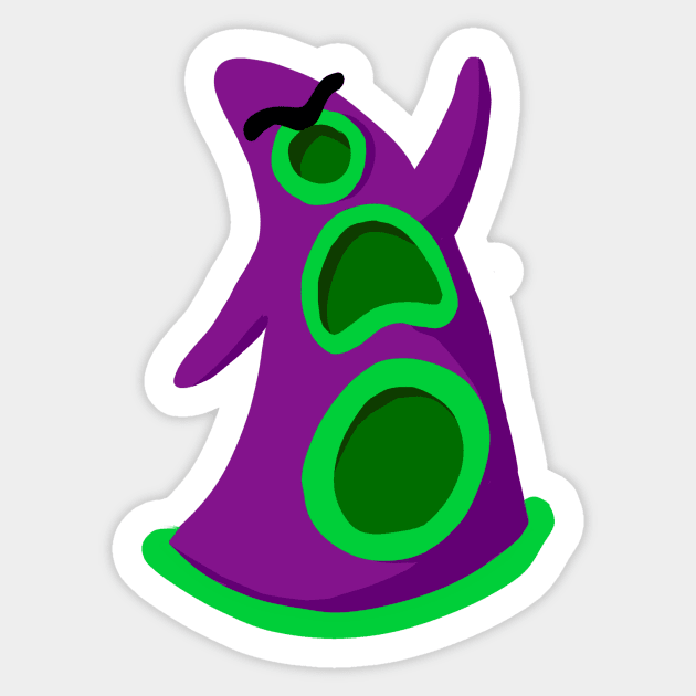 Purple Tentacle Sticker by marzipanpond